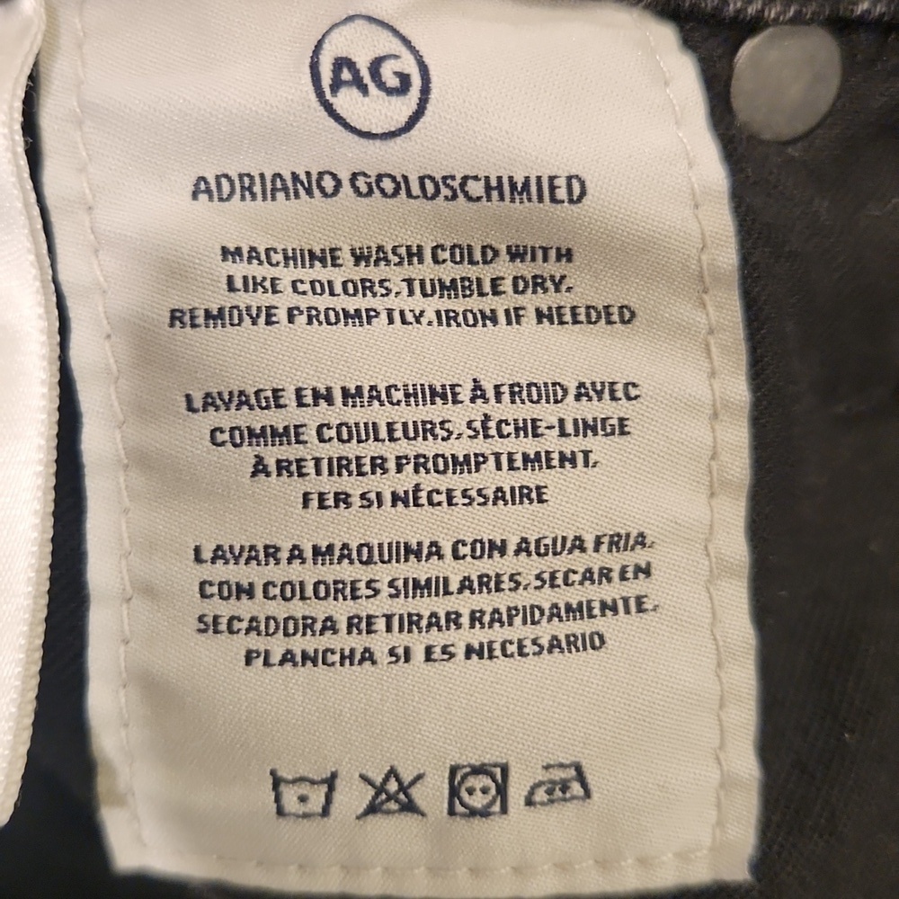 AG Adriano Goldschmied "The Jodi Crop" Black Hi-rise Flare Crop Jeans Size 29! - Picture 5 of 11